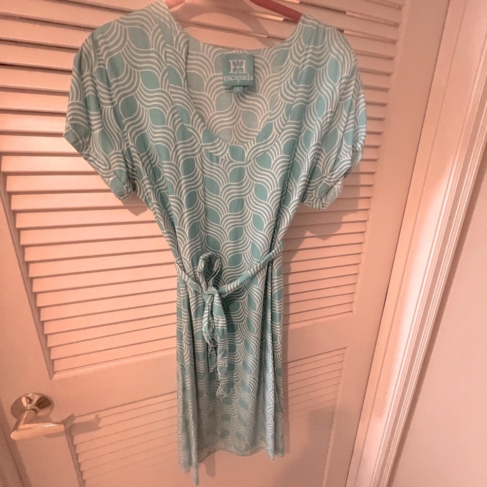 Escapada Teal Patterned Dress